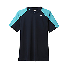 MEN DRY EX Crew Neck Short Sleeve T Shirt (Color Block)A
