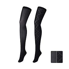 WOMEN Tights 2P(Herringbone&Daimond Pattern)+