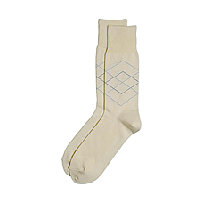 MEN Extra Fine Cotton Diamond Pattern Socks
