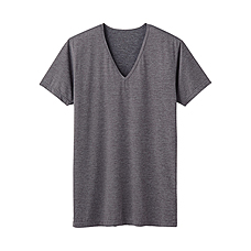 MEN Airism V Neck Short Sleeve T Shirt