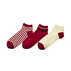 WOMEN Short Socks 3P(Stripe)