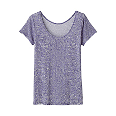 WOMEN Airism Scoop Neck T(S)(Flower)