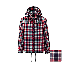 MEN Light Cotton Checked Parka
