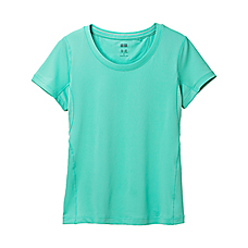 WOMEN Mesh Crew Neck Short Sleeve T(Dry)