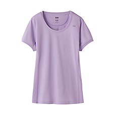 WOMEN Crew Neck Short Sleeve T-Shirt(Dry)+I