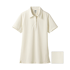 WOMEN Mesh Short Sleeve Polo Shirt(Dry)