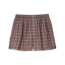MEN Woven Check Boxer Shorts E