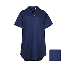 WOMEN Premium Linen Pull-Over Short Sleeve Tunic