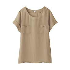 WOMEN Georgette Short Sleeve T-Blouse