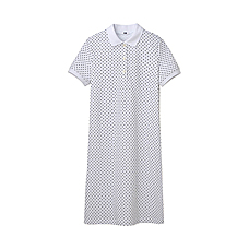 WOMEN Stretch Pique Printed Short Sleeve Polo Dress