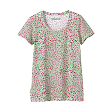 WOMEN Laura Ashley Crew Neck Short Sleeve T A