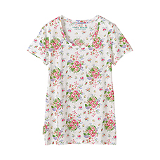 WOMEN L.Ashley Crew Neck Short Sleeve T C