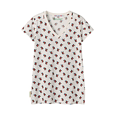 WOMEN Laura Ashley V Neck Short Sleeve T A