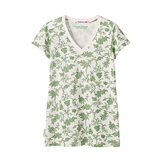 WOMEN L.Ashley V Neck Short Sleeve T B