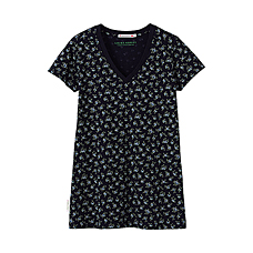WOMEN L.Ashley V Neck Short Sleeve T F