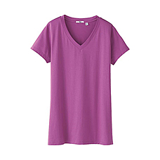 WOMEN Premium Cotton Single Jersey V Neck Short Sleeve T