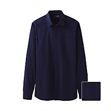 MEN UU Broad Cloth Long Sleeve Shirt+
