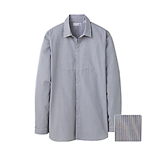 MEN UU Stripe Long Sleeve Shirt+