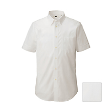MEN Extra Fine Cotton Oxford Slim Fit Short Sleeve Shirt+E