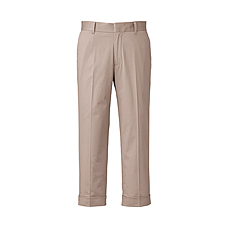 MEN Stretch Cotton Cropped Trousers