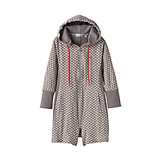 WOMEN UU Printed Full Zip 3/4 Sleeve Hoodie B