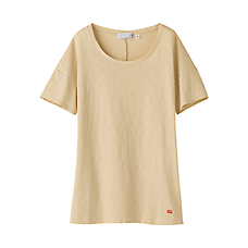 WOMEN UU Light Cotton Crew Neck Short Sleeve T