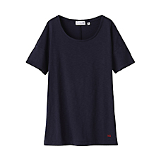 WOMEN UU Light Cotton Crew Neck Short Sleeve T