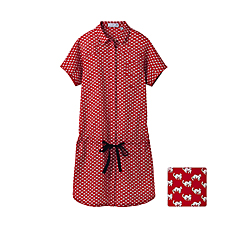 WOMEN UU Print Short Sleeve Shirt Tunic
