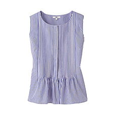 WOMEN Pleated Sleeveless Blouse+E1
