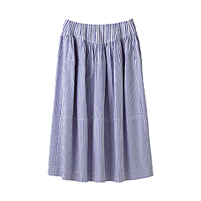 WOMEN Pleated Long Skirt A