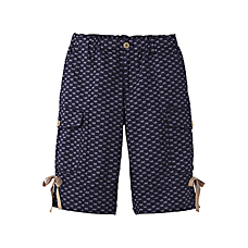 WOMEN UU Print Cargo Knee Length Trousers