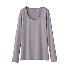 WOMEN Premium Stretch U Neck Long Sleeve T-Shirt