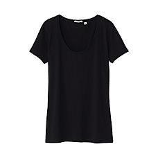 WOMEN Premium Stretch U Neck Short Sleeve T-Shirt