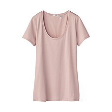 WOMEN Premium Stretch U Neck Short Sleeve T-Shirt