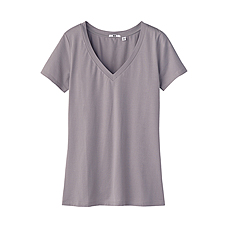 WOMEN Premium Stretch V Neck Short Sleeve T-Shirt