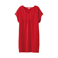 WOMEN V Neck Short Sleeve Sack Tunic