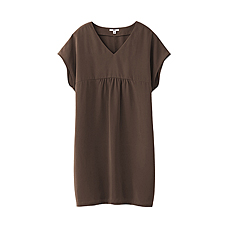 WOMEN V Neck Short Sleeve Sack Tunic