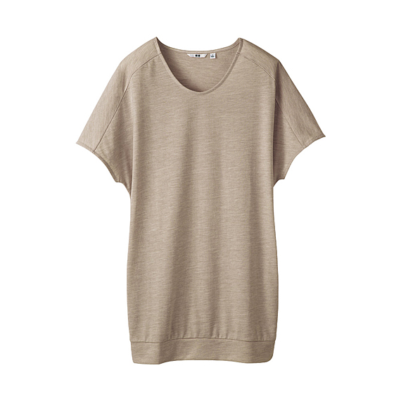 WOMEN Melange Colour Short Sleeve Tunic
