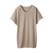 WOMEN Melange Colour Short Sleeve Tunic