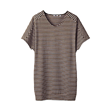WOMEN Melange Colour Short Sleeve Tunic
