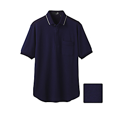 MEN UU Washed Pique Short Sleeve Polo Shirt