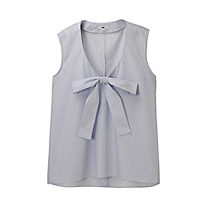 WOMEN Ribbon Sleeveless Shirt A