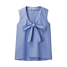 WOMEN Ribbon Sleeveless Shirt B