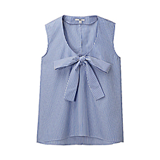 WOMEN Ribbon Sleeveless Shirt C