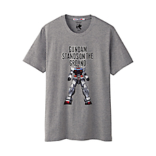 MEN Mobile Suit Gundam Graphic Short Sleeve T-Shirt A