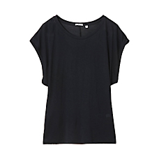 WOMEN Silk Dolman Short Sleeve T