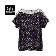 WOMEN mt Boat Neck Short Sleeve T-Shirt B