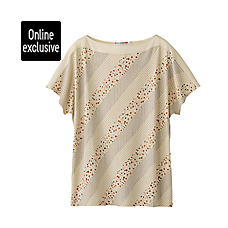 WOMEN mt Boat Neck Short Sleeve T-Shirt C