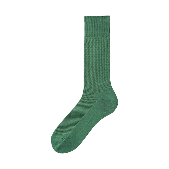 Uniqlo MEN Extra Fine Cotton Pique Socks A 55 GREEN
