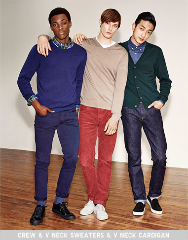 MEN'S CREW & V NECK SWEATER AND V NECK CARDIGAN